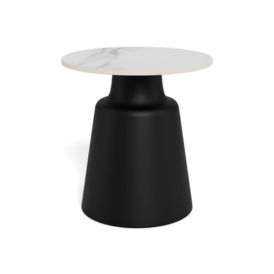 Rundt sofabord med en diameter på 45 cm i moderne stil | Fumor, sort mat