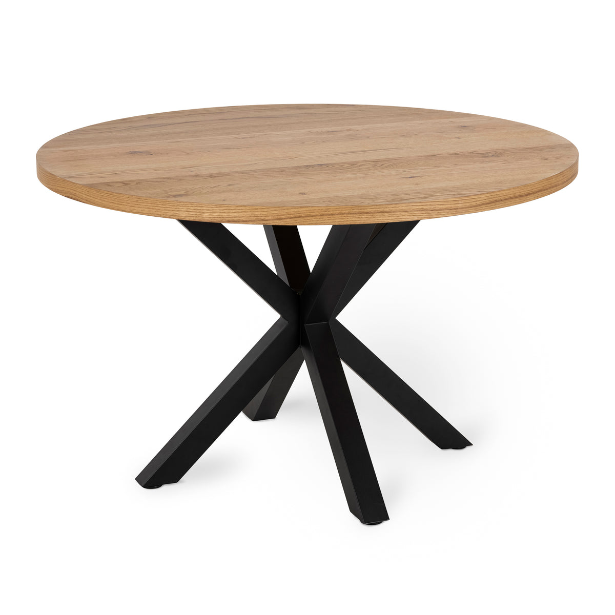 Stela Classic 120x77 rund spisebord til spisestuen i industriel stil – set fra siden | Pillovely