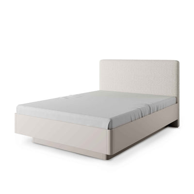 Polstret seng med opbevaringsrum, 160x200, i moderne stil | Laanti 160 200, beige