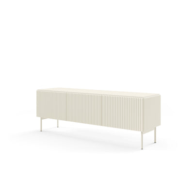 MuzZI TV-bord til fjernsyn, 147x51, i moderne stil – set fra en vinkel | Pillovely