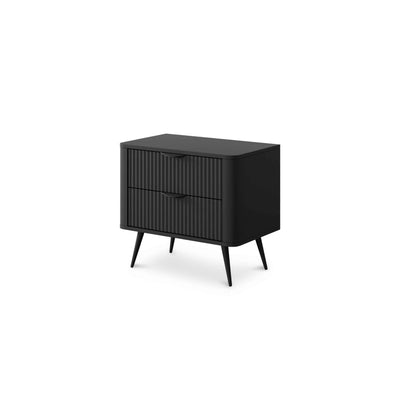 Natbord med 2 skuffer, 63 x 55 cm, i elegant stil | Laanti, sort