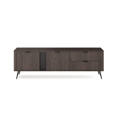 Velia TV-bord 195x61 i japandi-stil – set forfra