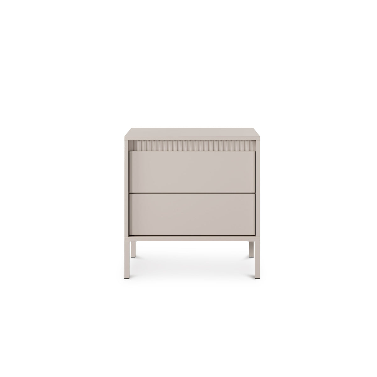 Senra-natbord med 2 skuffer, 54 x 56 cm, i moderne stil – set forfra