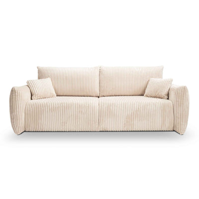 Alloro 3-personers sovesofa, 145x200, med opbevaringsrum i moderne stil – set forfra