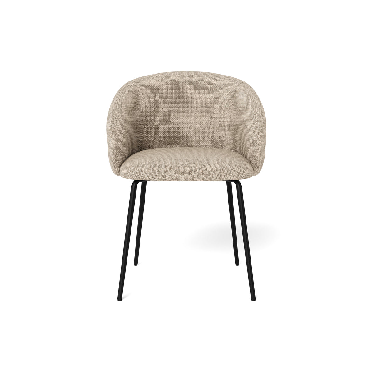 Sæt med to spisestuestole i moderne stil – model Delmo – set forfra