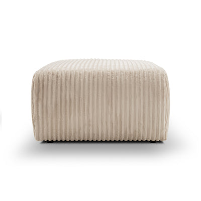 Polstret puf Alloro 82x41 i vintage-stil – set forfra