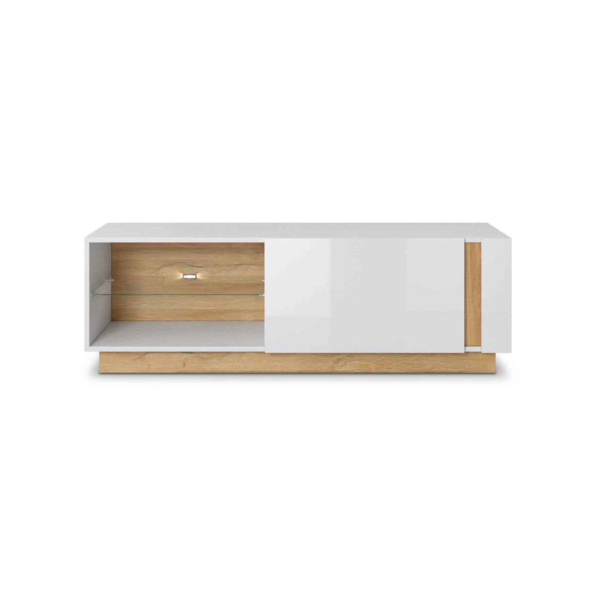 Armelia TV-bord 138x46 i glamour-stil – set forfra