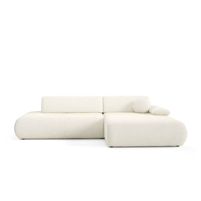 Puentro 4-personers hjørnesofa med sovefunktion i minimalistisk stil – set forfra