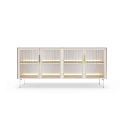 Lummer-kommode 181x83 med døre i elegant stil – set forfra