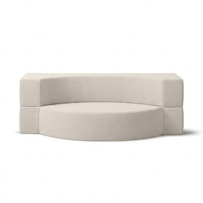 Lunaria havemøbelsofa i skum, 200x100x70 cm, i japandi-stil, med Harris-udendørsstof – set forfra