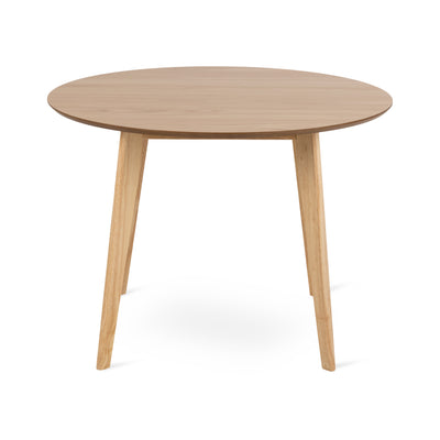 Krel rund spisebord i skandinavisk stil, 105x76 – set forfra