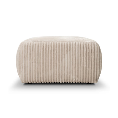 Polstret puf Alloro 82x41 i vintage-stil – set fra siden