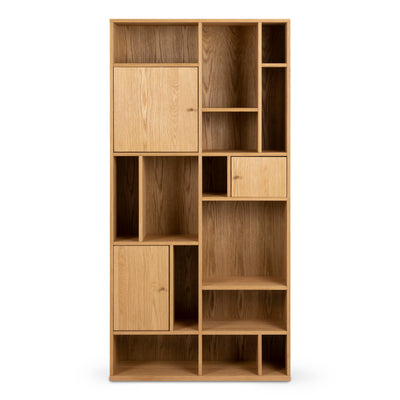 Asymo-reol til stuen, 90x180, i japandi-stil – set forfra | Pillovely
