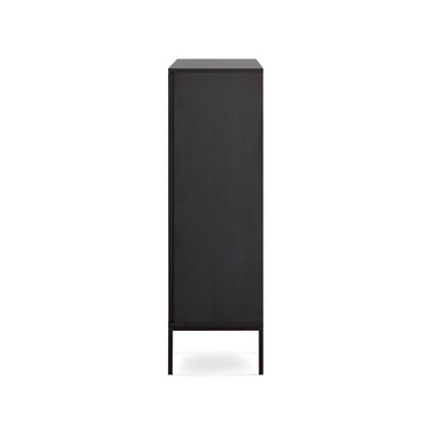 Lampy-kommode med låger og skuffe, 104x126, i loftstil – set fra siden