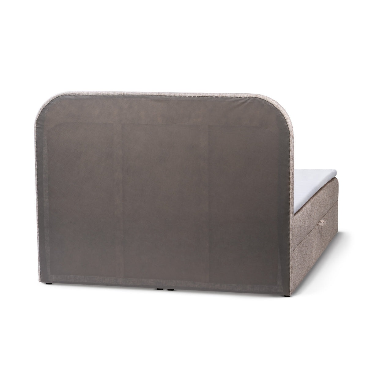 Gory-kontinentalseng med opbevaringsrum i minimalistisk stil – set bagfra