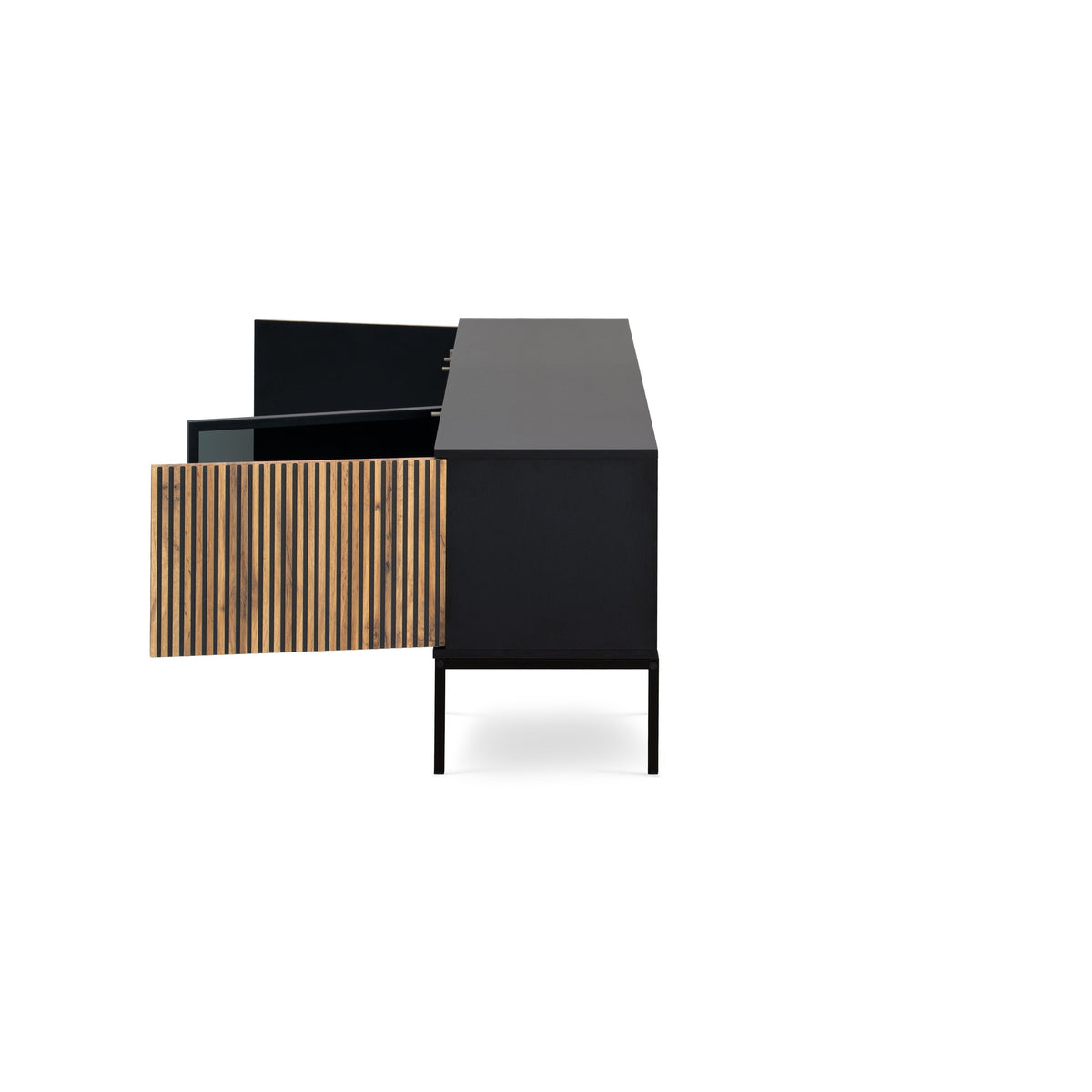 Lampy TV-bord til fjernsyn, 154x56, i moderne stil – med åbne fronter