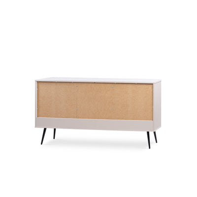 Eva-kommode med låger og skuffer, 168x87, i moderne stil – set bagfra