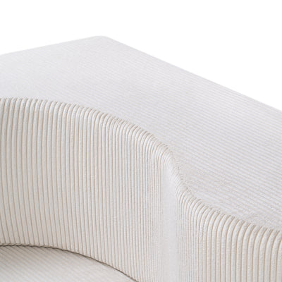 Kamelia-sofa i skum, fritstående, 200 cm, med sovefunktion i japandi-stil – nærbillede af detaljer og struktur