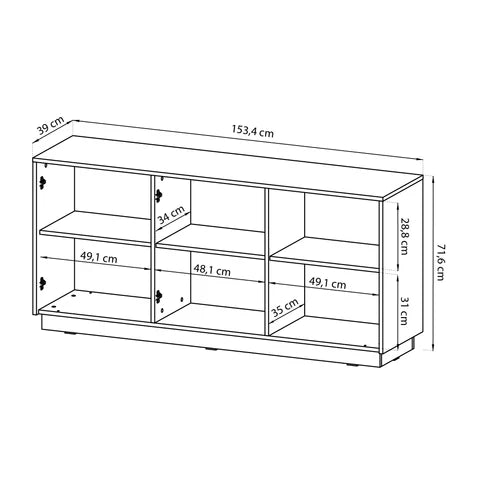 Westa-kommode 154x72 i moderne stil – billede 12