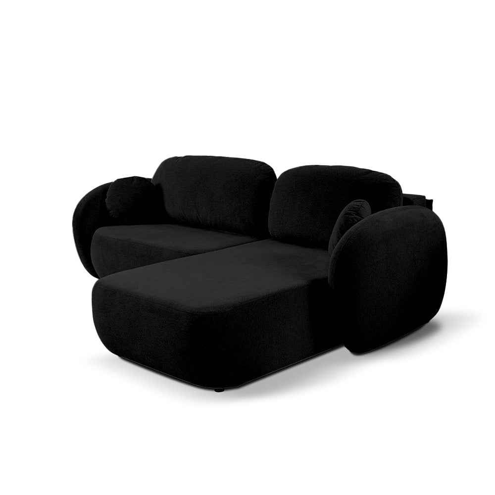 Hjørnesofa med sovefunktion, DL 248 cm, i moderne stil, Aragon-stof | OLEMO, højre side, kragedyb (ARAGON 99)