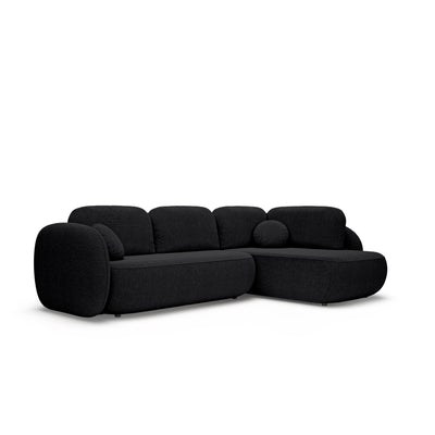 Hjørnesofa med sovefunktion, 123 x 250, i stilretningen »organic modern« | OLEMO Højrevendt Ravnedybde (ARAGON 99)
