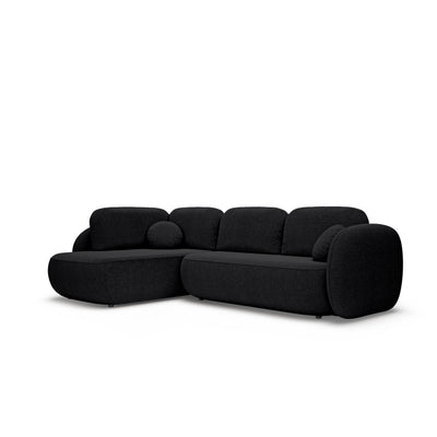 Hjørnesofa med sovefunktion, 123 x 250, i stilretningen »organic modern« | OLEMO Venstrevendt Ravnedybde (ARAGON 99)