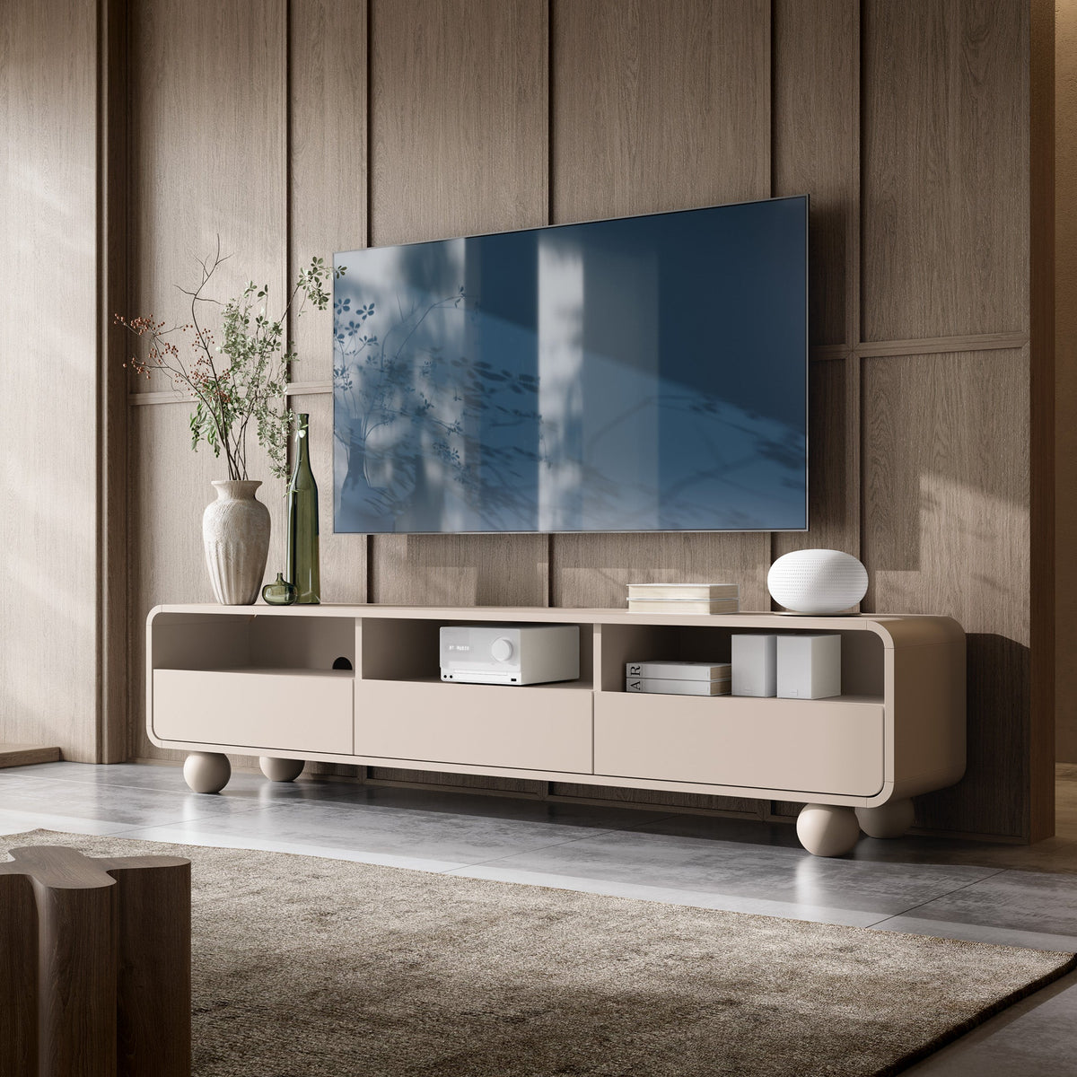 Ballo TV-bord til fjernsyn, 180x44, i japandi-stil – i indretningen