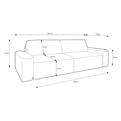 Sovesofa 200x136 med opbevaringsrum DL | Bamby – billede 6