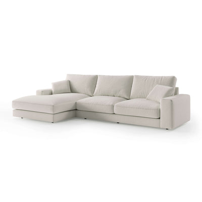 Harvesty 4–5-personers hjørnesofa i Premium-udførelse i minimalistisk stil – set fra siden, højre side | Pillovely