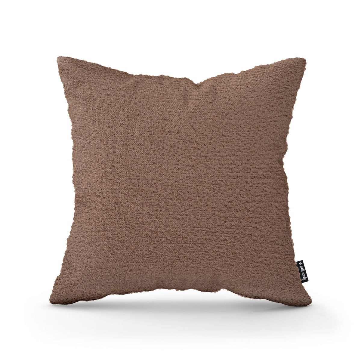 Poduszka dekoracyjna 45×45 cm w stylu scandi i japandi, tkanina Coral | Baranek Brązowy Mat (CORAL 45)