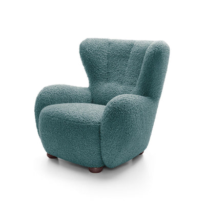 Fotel 88 cm do relaksu w stylu skandynawskim | Tedi Atlantycki Grafit (ROLF 17) Orzech