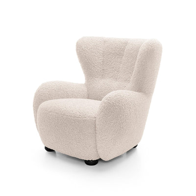 88 cm lænestol til afslapning i skandinavisk stil | Tedi, Perlecreme (ROLF 03), Sort