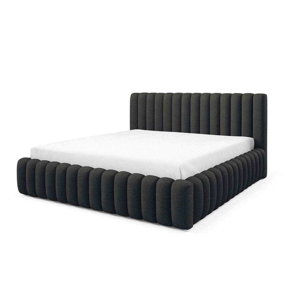Pastel-polstret seng med opbevaringsrum i modern soft-stil, Doha-stof – billede 10
