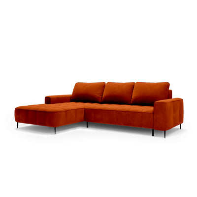 Francessco-hjørnesofa med opbevaringsrum til sengetøj, 280 cm, i elegant stil i SALVADOR-stof – højreudgave
