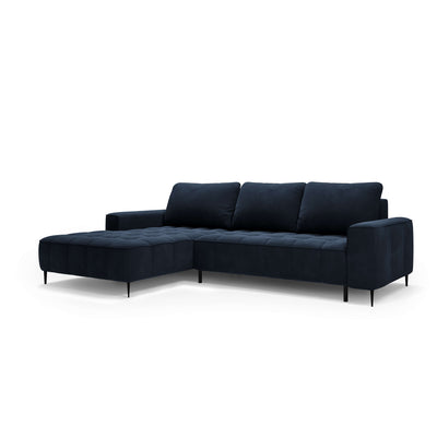 Francessco-hjørnesofa med opbevaringsrum til sengetøj, 280 cm, i elegant stil – set fra siden, højre side | Pillovely