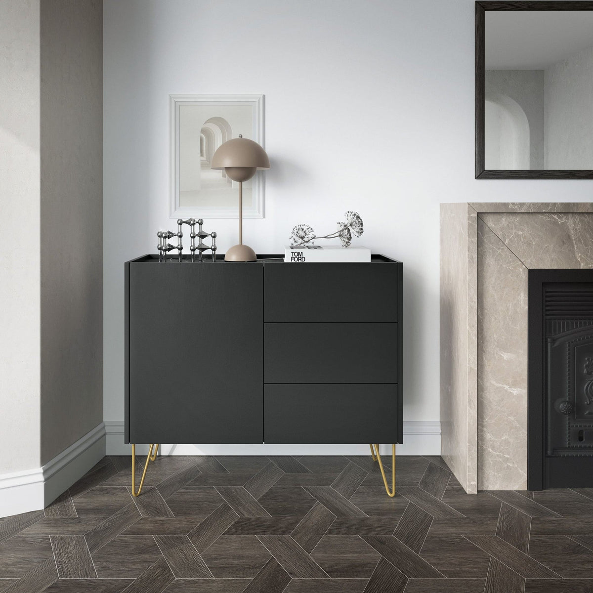 Ballada-kommode 97x83 i glamour-stil – billede 2