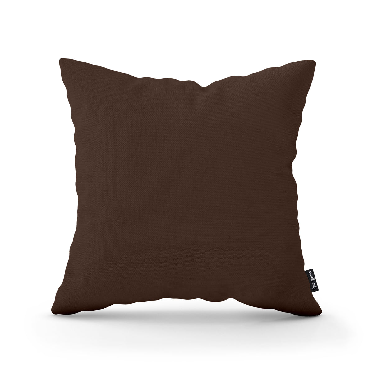 Poduszka dekoracyjna 45×45 cm w stylu minimalistycznym | Gładka Brąz Hebanowy (KRONOS 06)