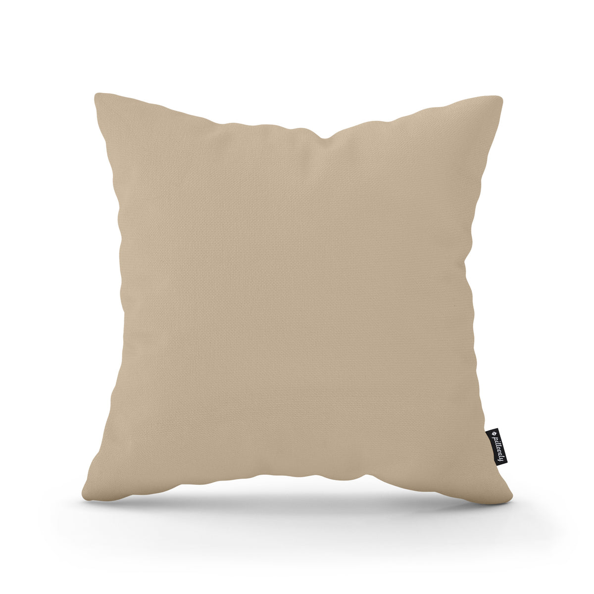 Poduszka dekoracyjna 45×45 cm w stylu minimalistycznym | Gładka Piaskowy Len (KRONOS 35)