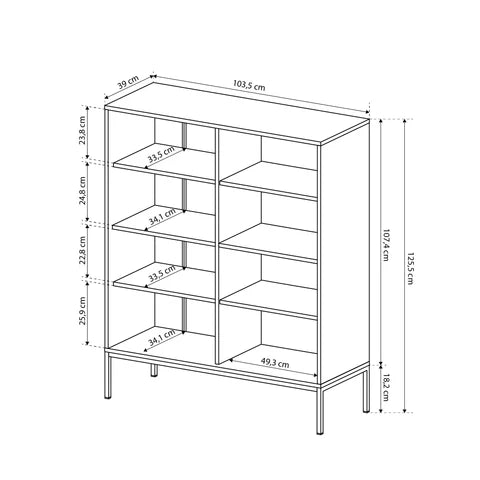 Kviat-kommode 104x126 i vintage-stil – billede 14