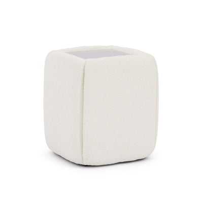 Neria-natbord 50x55 uden skuffer i minimalistisk stil med LAMBI-stof – hovedbillede | Pillovely