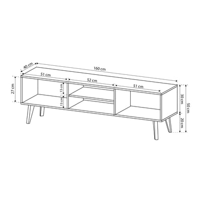 TV-bord Lato 160x50 i skandinavisk stil – billede 4