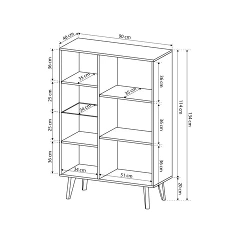 Glasvitrineskab »Lato« 90 x 134 cm – billede 6