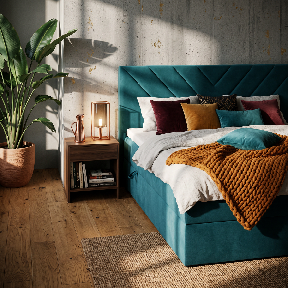Lasy-kontinentalsenge i størrelserne 140x200, 160x200 og 180x200 med topper i moderne stil – i indretningen