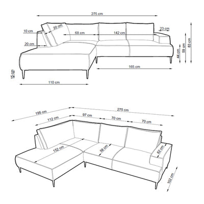 May-hjørnesofa til 4 personer, 275 cm – billede 5
