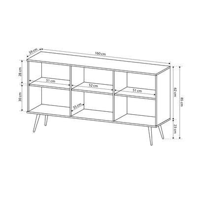 Meva-kommode 160x85 i glamour-stil – billede 6