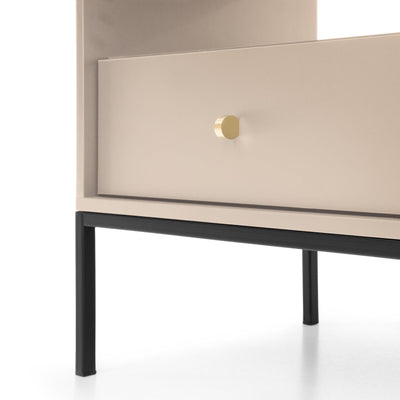 Kviat-natbord med skuffe, 54 x 57 cm, i modern classic-stil – billede 7