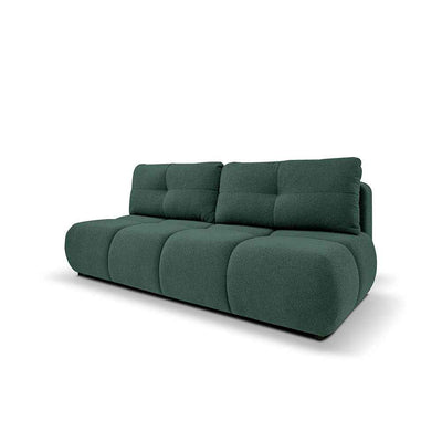 Sofa 3-osobowa z funkcją spania 142x200 w stylu miękkiego minimalizmu | Milorya Leśna Patyna (NOW OR NEVER 34)