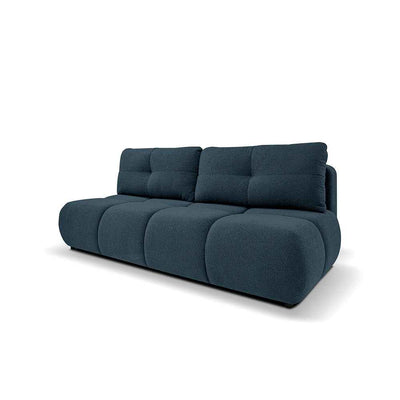 Sofa 3-osobowa z funkcją spania 142x200 w stylu miękkiego minimalizmu | Milorya Morski Węgiel (NOW OR NEVER 77)