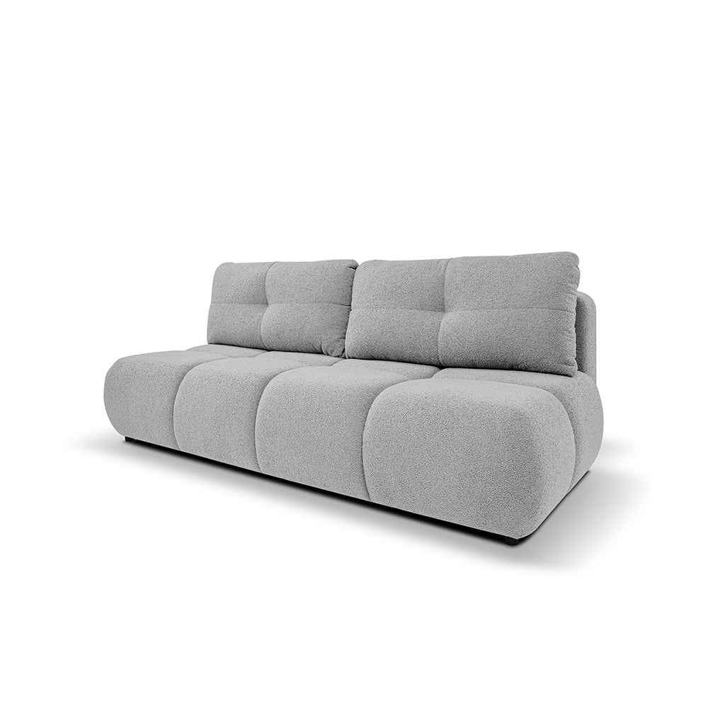 3-personers sofa med sovemulighed, 142x200, i blød minimalistisk stil | Milorya Aske-sølvfarvet (NOW OR NEVER 83)