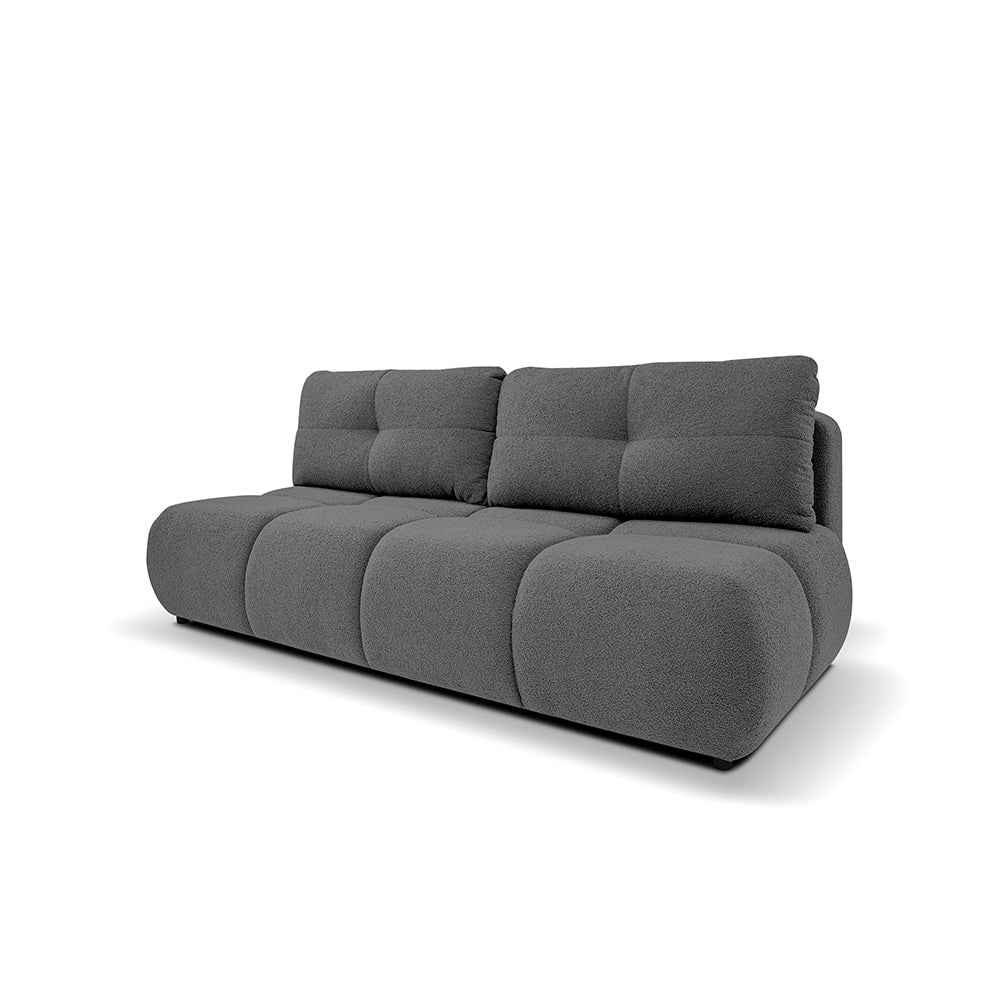 3-personers sofa med sovemulighed, 142x200, i blød minimalistisk stil | Milorya Stengrafit (NOW OR NEVER 92)